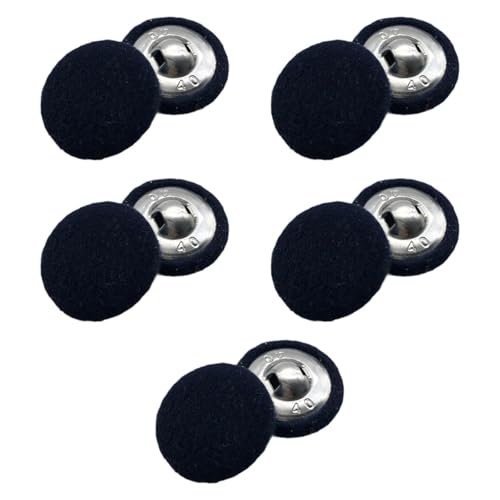 Harilla 10 pcs Stofftücher bedeckte Knöpfe nähen Dekoration DIY mit Schaft 20 mm für Schichten Kleidungskleidung Hemden Kleidungszubehör, Schwarz von Harilla