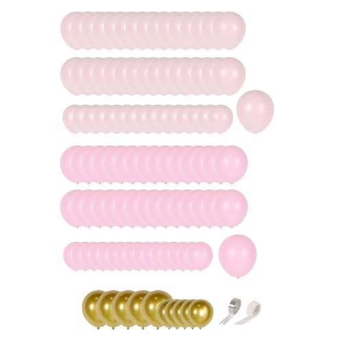 Harilla 102-teiliges Set mit rosa Luftballons, Party-Dekoration, Schmetterlings-Dekor, Luftballons, Girlande und Bogen, Set für Jahrestag, Neujahr, Garten, von Harilla