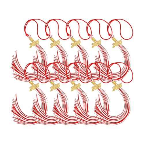 Harilla 10Pcs Graduation Quasten 2025 Party Versorgung Zeremonien Zubehör für Geschenk Tags, Rot Und Weiß Harilla 10Pcs Graduation Quasten 2025 Party Versorgung Zeremonien Zubehör für Geschenk Tags, Rot Und Weiß von Harilla
