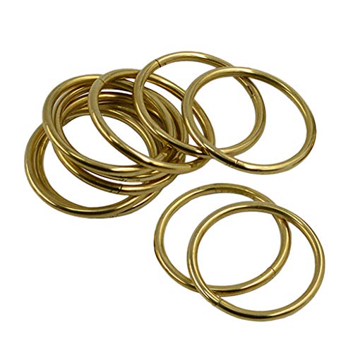 Harilla 10er Set 40 Mm Langlebiger Biegering Aus Messing, Runder Verschlussring, Schlüsselanhänger – Zum Verbinden von Verschlüssen, Anhängern, Gliede Harilla 10er Set 40 Mm Langlebiger Biegering Aus Messing, Runder Verschlussring, Schlüsselanhänger – Zum Verbinden von Verschlüssen, Anhängern, Gliede von Harilla