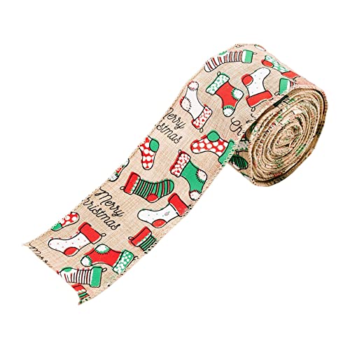Harilla 197 x Zoll Weihnachtsbänder Geschenkverpackungsband für Geschenkverpackungen, niedliche Weihnachtselementmuster, angenehm anzufassende Dekoration, Socken Harilla 197 x Zoll Weihnachtsbänder Geschenkverpackungsband für Geschenkverpackungen, niedliche Weihnachtselementmuster, angenehm anzufassende Dekoration, Socken von Harilla
