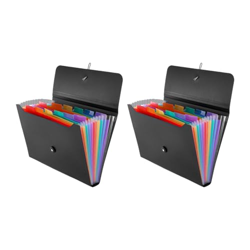 Harilla 2x Fächermappe Akkordeon Aktenordner Dokumentenmappe Dokumentenmappe für Tickets Rechnungen Quittungen Karten Reisen Zuhause Harilla 2x Fächermappe Akkordeon Aktenordner Dokumentenmappe Dokumentenmappe für Tickets Rechnungen Quittungen Karten Reisen Zuhause von Harilla