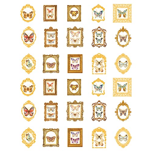 Harilla 30 x Retro-Stil-Aufkleber, DIY, wasserdicht, Dekoration, Handkonto, Klebeband, Bastelbedarf, Tagebuch-Aufkleber für Kartenherstellung, Stil A von Harilla
