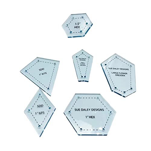 Harilla 300Pc Acrylvorlagen Patchwork Quilting Lineal Schablonen für Nähmaschine Harilla 300Pc Acrylvorlagen Patchwork Quilting Lineal Schablonen für Nähmaschine von Harilla