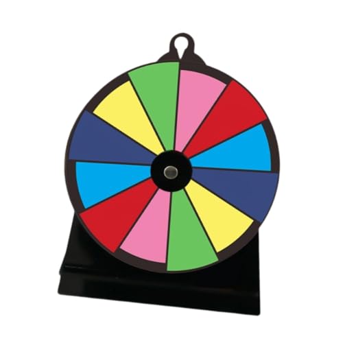 Harilla 6 "rotierendes Rad DIY -Vorräte mit Stand 12 Slots Vielseitige rotierende Spiel Spielzeug Tischtop Rotation Spiel für Partyzubehör, Ohne Gedrehtes Zeichen von Harilla