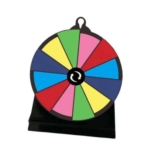 Harilla 6 "rotierendes Rad DIY -Vorräte mit Stand 12 Slots Vielseitige rotierende Spiel Spielzeug Tischtop Rotation Spiel für Partyzubehör, mit Gedrehtem Zeichen von Harilla