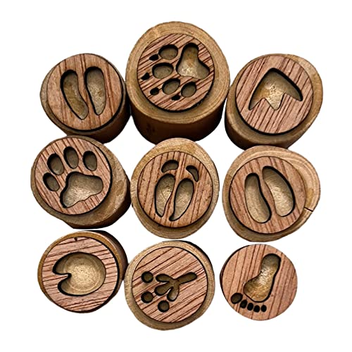 Harilla 9x Holzstempel-Set Tierspuren-Stempel, Verschönerung, Sammelalbum, Tiere, Tiere, Pfotenstempel, Album, Lehrer, Planer, Tagebuch, Stil CS 2,5–3,5 cm Harilla 9x Holzstempel-Set Tierspuren-Stempel, Verschönerung, Sammelalbum, Tiere, Tiere, Pfotenstempel, Album, Lehrer, Planer, Tagebuch, Stil CS 2,5–3,5 cm von Harilla