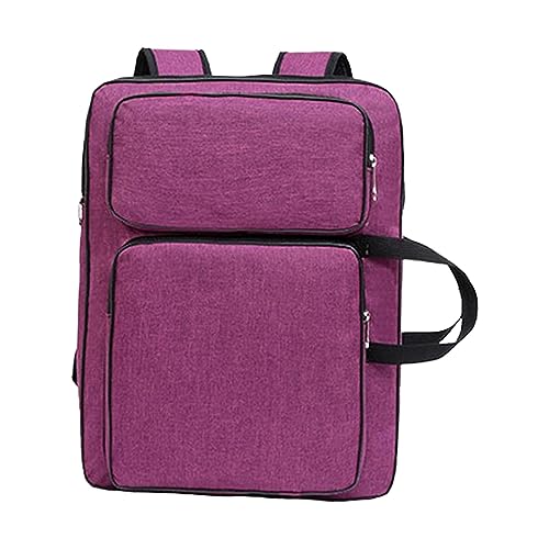 Harilla A3 Kunst-Portfolio-Hülle, Kunsttasche für Zubehör, Zeichenbrett-Tasche, Kunstwerk, tragbar mit Taschen, Griff, Skizzentasche, Künstler-Rucksack für, Violett Harilla A3 Kunst-Portfolio-Hülle, Kunsttasche für Zubehör, Zeichenbrett-Tasche, Kunstwerk, tragbar mit Taschen, Griff, Skizzentasche, Künstler-Rucksack für, Violett von Harilla