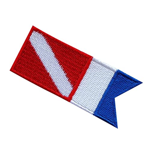 Harilla ALFA Alpha Flag Diving Tauchflagge Flagge Besticktes Aufnäher Abzeichen, Blau Weiß Rot Harilla ALFA Alpha Flag Diving Tauchflagge Flagge Besticktes Aufnäher Abzeichen, Blau Weiß Rot von Harilla