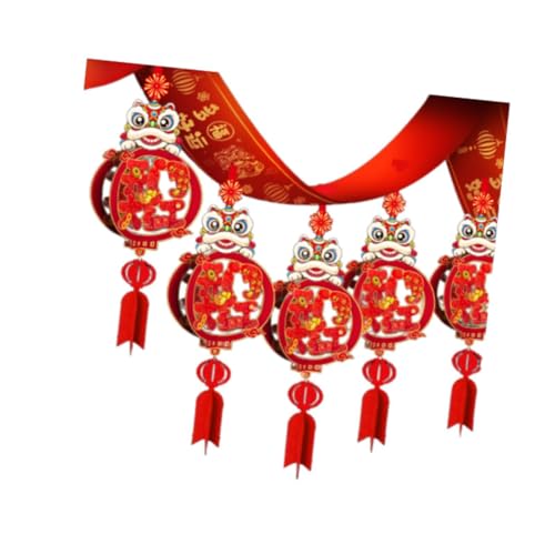Harilla Chinesisches Neujahrsbanner, DIY-Hängeflagge, 300 cm lang, Schlangenjahresgirlande, Frühlingsfest-Ornament für Wohnzimmer, Party, Garten, Style B Harilla Chinesisches Neujahrsbanner, DIY-Hängeflagge, 300 cm lang, Schlangenjahresgirlande, Frühlingsfest-Ornament für Wohnzimmer, Party, Garten, Style B von Harilla