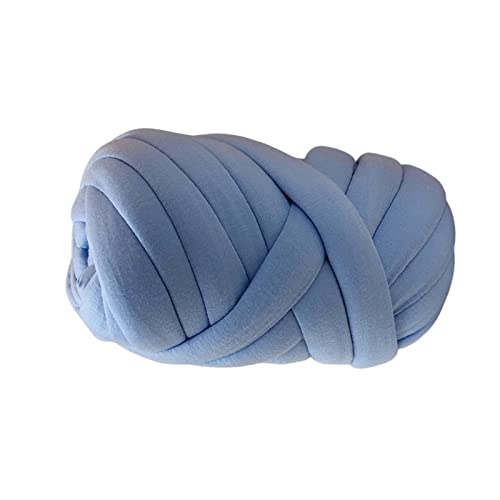 Harilla Chunky Yarn Jumbo Tubular Yarn Giant Yarn Bequemes Häkelgewicht Garn Sperriges Garn zum Weben von Hüten DIY Teppichherstellung Makramee-Dekorationen, Blau von Harilla