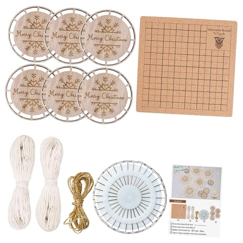 Harilla DIY Crafts Kit Holzscheiben mit Seilholzstücken für Weihnachtsverzierung, Set A von Harilla