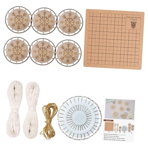 Harilla DIY Crafts Kit Holzscheiben mit Seilholzstücken für Weihnachtsverzierung, Set B von Harilla