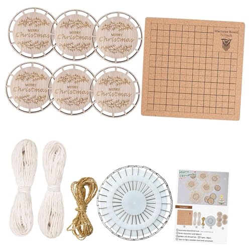 Harilla DIY Crafts Kit Holzscheiben mit Seilholzstücken für Weihnachtsverzierung, Set D von Harilla