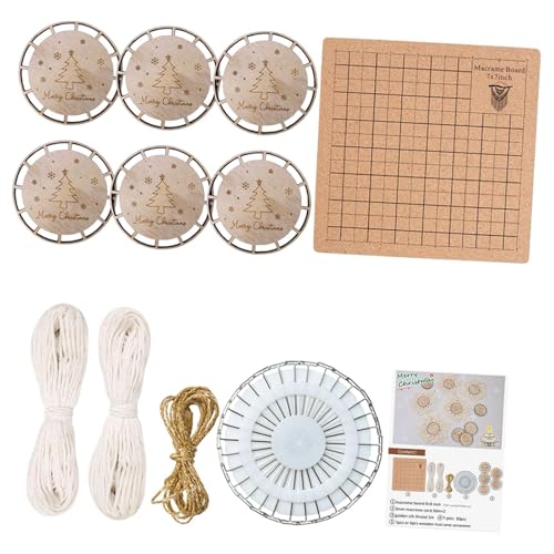 Harilla DIY Crafts Kit Holzscheiben mit Seilholzstücken für Weihnachtsverzierung, Set E von Harilla
