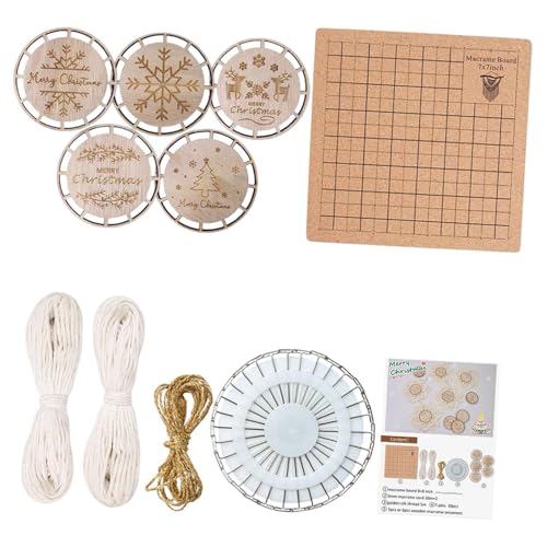 Harilla DIY Crafts Kit Holzscheiben mit Seilholzstücken für Weihnachtsverzierung, Set F von Harilla