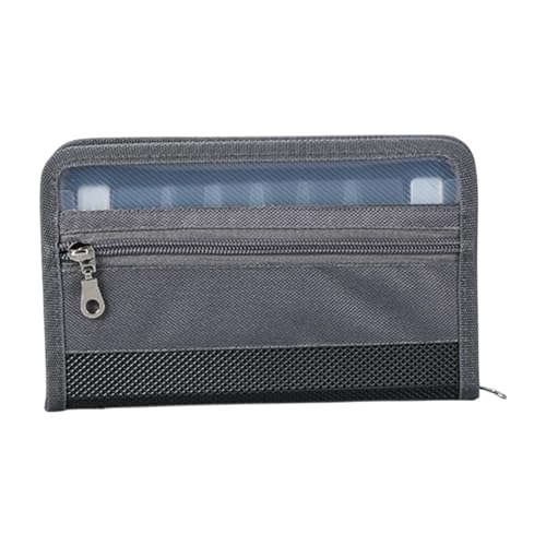 Harilla Datei Organizer A4 Akkordeonordner mit Reißverschluss tragbarer 13 Taschen School Student Papier Aufbewahrungstasche, Klar von Harilla