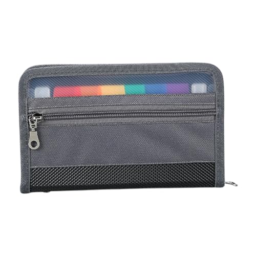 Harilla Datei Organizer A4 Akkordeonordner mit Reißverschluss tragbarer 13 Taschen School Student Papier Aufbewahrungstasche, Mehrfarbig von Harilla