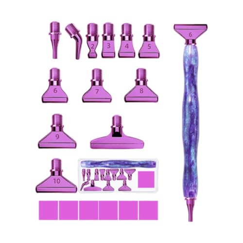 Harilla Diamant-Malerei-Bohrstift-Set, DIY-Diamant-Kunst-Werkzeug, komfortabler Griff, Lila Kopf Harilla Diamant-Malerei-Bohrstift-Set, DIY-Diamant-Kunst-Werkzeug, komfortabler Griff, Lila Kopf von Harilla