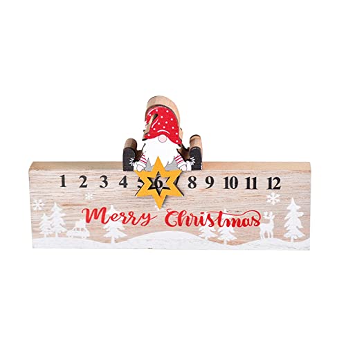 Harilla Feiertags-Adventskalender aus Holz, Weihnachtsschmuck, Tischdekoration, Kalender für Geschenkset, StilC Harilla Feiertags-Adventskalender aus Holz, Weihnachtsschmuck, Tischdekoration, Kalender für Geschenkset, StilC von Harilla