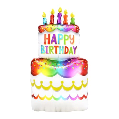 Harilla Geburtstagskuchen-Ballon, Vatertagsgeschenke, Erwachsene, große Kerze, Kuchen-Ballon, Foto-Requisiten für Geburtstag, Zuhause, Partyzubehör, Papa, 2 Lagen 109cmx61cm von Harilla