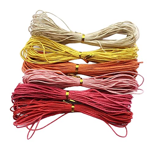 Harilla Gewachste Baumwollkordel Zum Selbermachen Halsketten, Armbändern, Schmuck, 1,5 Mm, Farbe 2 von Harilla