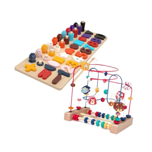 Harilla Holzperlen Spielzeugset Vorschule Griff Fähigkeit Motorische Fähigkeiten Sensorische Fähigkeiten Tiere pädagogische farbenfrohe, Matching Board Harilla Holzperlen Spielzeugset Vorschule Griff Fähigkeit Motorische Fähigkeiten Sensorische Fähigkeiten Tiere pädagogische farbenfrohe, Matching Board von Harilla