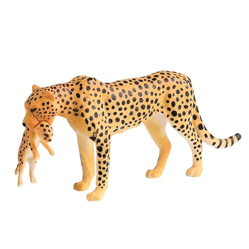 Harilla Leoparden-Figur, Wildtier-Statue, Vorschul-Ornament, Spielset, Modell für Partygeschenke, Geburtstagsgeschenke, Kuchendekoration von Harilla
