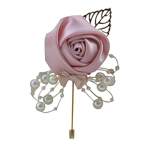 Harilla Männer Frau Braut Boutonniere, künstliche Rosenblüten Rosenkorsage, Hochzeitskorsage, für Zeremonie, Bräute, Party, Jahrestag, Abschlussball, Golden von Harilla