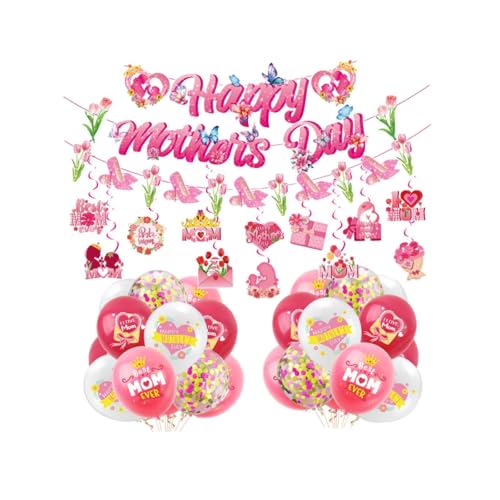 Harilla Muttertagspartydekorationen glückliche Muttertagsballons Mom Day Ornament für Innenfeier von Harilla