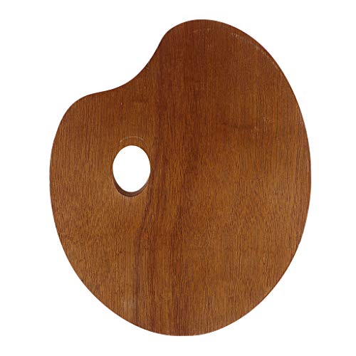 Harilla Ovale Malpalette Aus Holz – Zur Verwendung mit Acryl, Ölfarben Und Pinseln, 30x40cm von Harilla