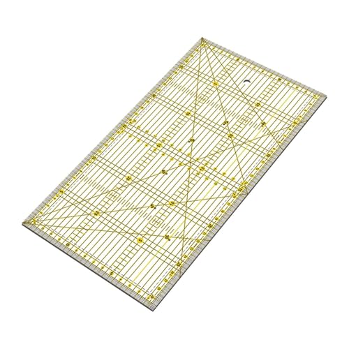 Harilla Patchwork-Quilt-Lineal, Stoffschneiden, Acryl, praktisches rechteckiges Quilt-Quadrat-Lineal, Nähen, DIY-Schneidewerkzeug zum Zeichnen von Harilla