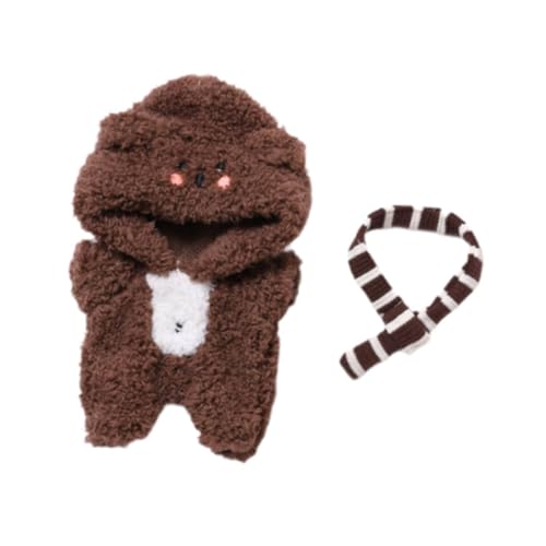Harilla Plüsch-Cartoon mit Schal, stilvolle weiche Kuscheltiere, Kleidung, Kostüme, Foto-Requisiten, Puppenkleidung, Puppenkleidung für 17 cm große Puppen, Braun Harilla Plüsch-Cartoon mit Schal, stilvolle weiche Kuscheltiere, Kleidung, Kostüme, Foto-Requisiten, Puppenkleidung, Puppenkleidung für 17 cm große Puppen, Braun von Harilla