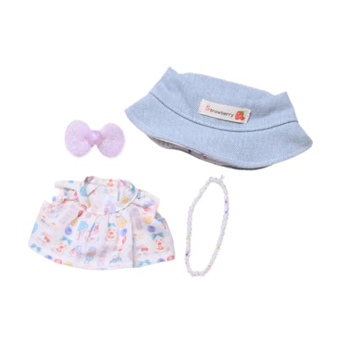 Harilla Plüschfigur, Sommerkleid, zum Anziehen, Basteln, Rollenspiele, Kostüme, pädagogische Foto-Requisiten, Kleidung. Machen Sie Ihre eigenen Puppen für, Kirschrock Und Hut von Harilla