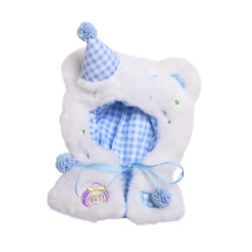 Harilla Plüschpuppe Doll Kleidung Kostüm Süßes Mädchen Puppen DIY Accessoire Weich ohne Puppe für 15-17 cm Puppenpuppe Plüsch Outfit, Blau von Harilla