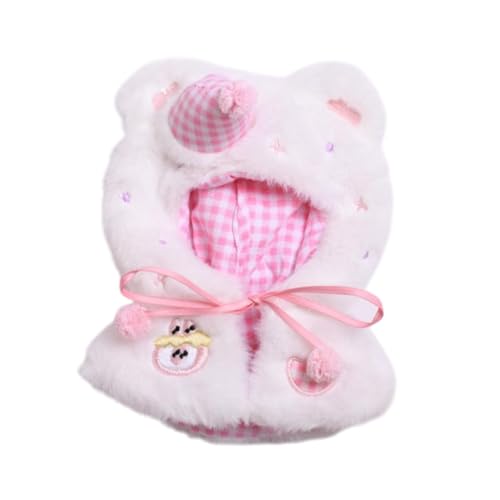 Harilla Plüschpuppe Doll Kleidung Kostüm Süßes Mädchen Puppen DIY Accessoire Weich ohne Puppe für 15-17 cm Puppenpuppe Plüsch Outfit, Rosa von Harilla