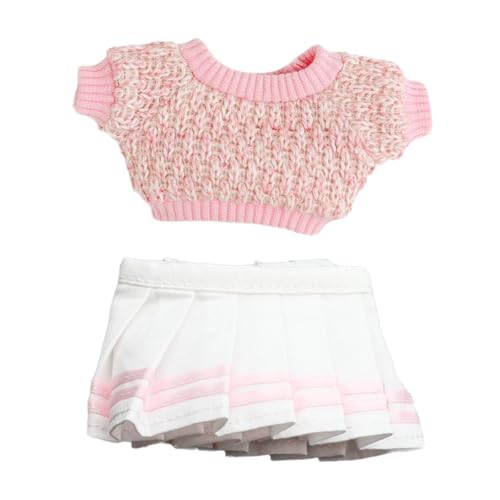 Harilla Puppenpullover und kurzer Rockanzug, Puppenkleidung, handgefertigte Kleidung, Kostüm für 17 cm große Puppen, Mädchenpuppen, Neujahrsgeschenke, Rosa Rock-Set Harilla Puppenpullover und kurzer Rockanzug, Puppenkleidung, handgefertigte Kleidung, Kostüm für 17 cm große Puppen, Mädchenpuppen, Neujahrsgeschenke, Rosa Rock-Set von Harilla