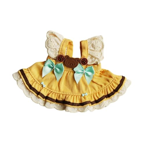 Harilla Stofftierpuppe, Prinzessinnenkleid, zum Selbermachen von Puppen, lehrreiche Mode, DIY-Kostüme, Kleidung, Anziehsachen für 12 cm große Puppen, Gelb von Harilla