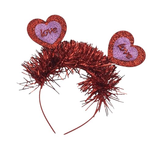 Valentinstag Kopfschmuck Stirnband Urlaub Haarschmuck Party Foto Kopfbedeckung Cosplay Party Zubehör für Geburtstagsdekoration, Herzensliebe von Harilla