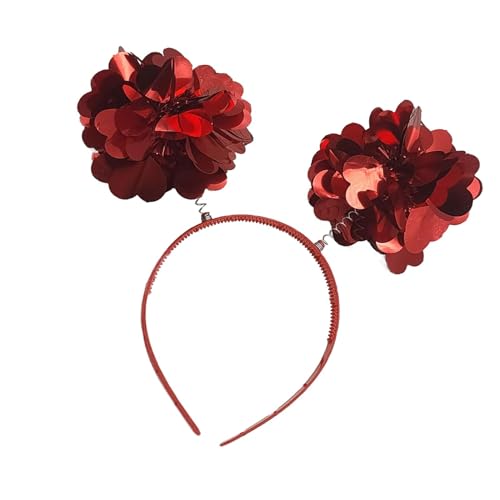 Valentinstag Kopfschmuck Stirnband Urlaub Haarschmuck Party Foto Kopfbedeckung Cosplay Party Zubehör für Geburtstagsdekoration, Rot von Harilla