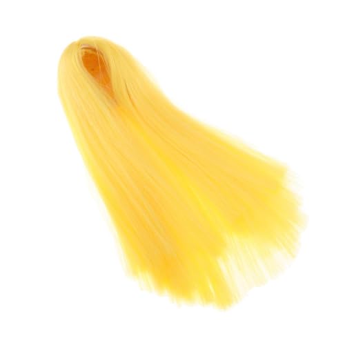 Harilla Weibliches Haar im Maßstab 1:6, Haarperücke, Puppenzubehör, Mädchenpuppenperücke für die DIY-Herstellung von 12-Zoll-Actionfiguren, Gelbes langes Haar von Harilla