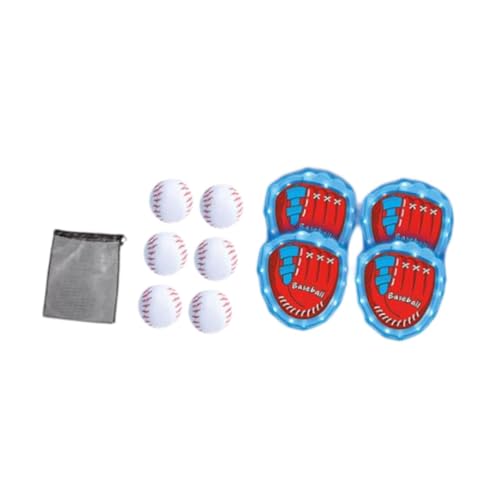 Harilla Wurf- und Fangspiel-Set, Werfen von klebrigen Bällen und Fangspielzeug, leuchtendes klebriges Ballspielzeug für Kinder, Freizeit-Spielset für den, Blau mit Tennis Harilla Wurf- und Fangspiel-Set, Werfen von klebrigen Bällen und Fangspielzeug, leuchtendes klebriges Ballspielzeug für Kinder, Freizeit-Spielset für den, Blau mit Tennis von Harilla