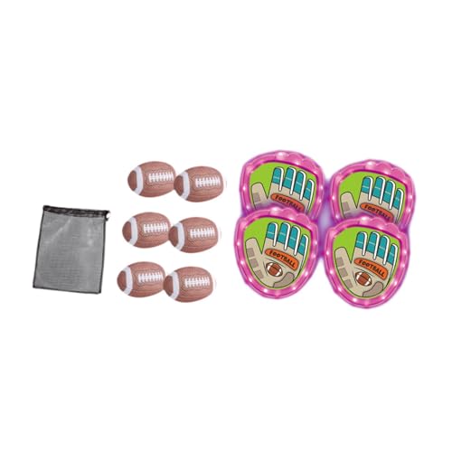 Harilla Wurf- und Fangspiel-Set, Werfen von klebrigen Bällen und Fangspielzeug, leuchtendes klebriges Ballspielzeug für Kinder, Freizeit-Spielset für den, Lila mit Rugby Harilla Wurf- und Fangspiel-Set, Werfen von klebrigen Bällen und Fangspielzeug, leuchtendes klebriges Ballspielzeug für Kinder, Freizeit-Spielset für den, Lila mit Rugby von Harilla