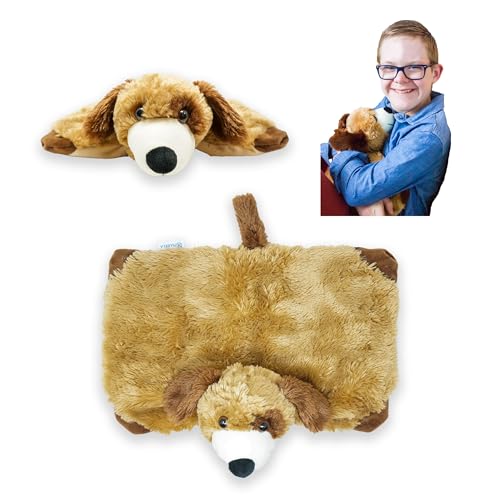 Harkla Beschwerter Teddy für Kinder und Erwachsene, hilft Angst zu reduzieren und den Fokus zu verbessern, 2,3 kg gewichtetes Knietoolster mit hypoallergenen Glasperlen, weiche und kuschelige von Harkla