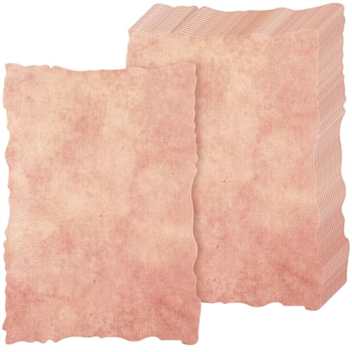 Harloon 100 Blatt Vintage-Aquarell-Papier aus Baumwolle, blanko, 200 g/m², dick, antiker Büttenrand, Virgin Paper zum Zeichnen, Schreiben, Drucken, Einladungen, Grußkarten (klassisch, 25,4 x 17,8 cm) Harloon 100 Blatt Vintage-Aquarell-Papier aus Baumwolle, blanko, 200 g/m², dick, antiker Büttenrand, Virgin Paper zum Zeichnen, Schreiben, Drucken, Einladungen, Grußkarten (klassisch, 25,4 x 17,8 cm) von Harloon