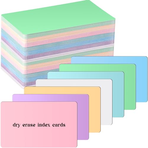 Harloon 100 Stück trocken abwischbare Karteikarten, 7,6 x 12,7 cm, laminiert, wiederverwendbar, trocken abwischbar, für Büro-To-Do-Liste (Bonbonfarben) Harloon 100 Stück trocken abwischbare Karteikarten, 7,6 x 12,7 cm, laminiert, wiederverwendbar, trocken abwischbar, für Büro-To-Do-Liste (Bonbonfarben) von Harloon
