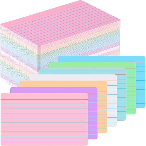 Harloon 100 Stück trocken abwischbare Karteikarten, 7,6 x 12,7 cm, laminiert, wiederverwendbar, trocken abwischbar, für Büro-To-Do-Liste (liniert, Bonbonfarben) Harloon 100 Stück trocken abwischbare Karteikarten, 7,6 x 12,7 cm, laminiert, wiederverwendbar, trocken abwischbar, für Büro-To-Do-Liste (liniert, Bonbonfarben) von Harloon