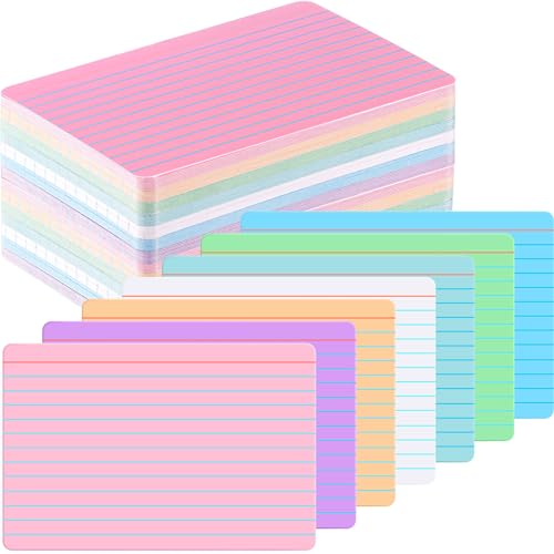 Harloon 100 Stück trocken abwischbare Karteikarten, 10,2 x 15,2 cm, laminiert, wiederverwendbar, trocken abwischbar, für Büro-To-Do-Liste (liniert, Bonbonfarben) Harloon 100 Stück trocken abwischbare Karteikarten, 10,2 x 15,2 cm, laminiert, wiederverwendbar, trocken abwischbar, für Büro-To-Do-Liste (liniert, Bonbonfarben) von Harloon
