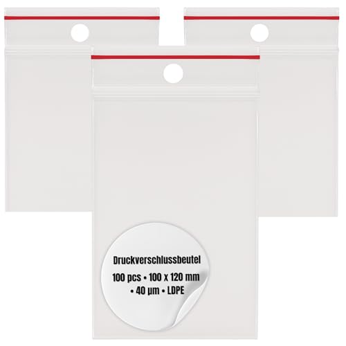 Harmadon Zip Beutel Set 100 Stück 100x120mm - Robuste Druckverschlussbeutel - Transparent Baggys zu Einer Besseren Organisation - Tüten mit Verschluss in vielen Größen - Wiederverwendbar Baggies Harmadon Zip Beutel Set 100 Stück 100x120mm - Robuste Druckverschlussbeutel - Transparent Baggys zu Einer Besseren Organisation - Tüten mit Verschluss in vielen Größen - Wiederverwendbar Baggies von Harmadon