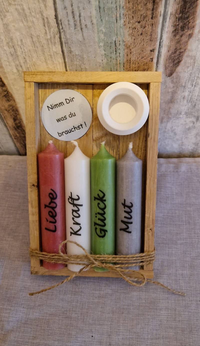 Geschenk, Kerzen Set , Kerzen, Tischdekoration, Geburtstag, Geldgeschenk von HarmonyHandmadeWaren
